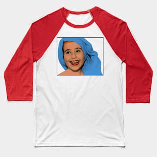 Young Girl Pop Art Baseball T-Shirt